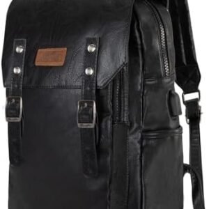 Women’s Leather Laptop Backpack – Tan