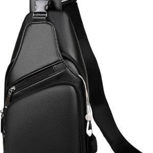 Men’s Canvas Messenger Bag – Charcoal