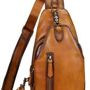 Men’s Chain Strap Crossbody – Olive