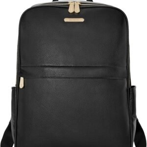 Women’s Leather Laptop Backpack – Cream