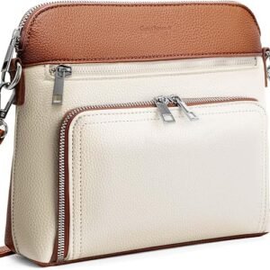 Women’s Quilted Crossbody Bag – Tan