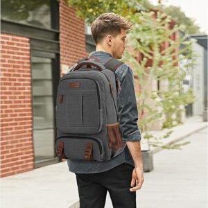 Women’s Leather Laptop Backpack – Rose