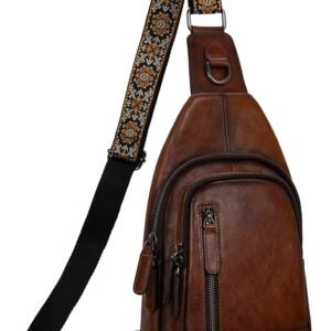 Women’s Nylon Sling Bag – Tan