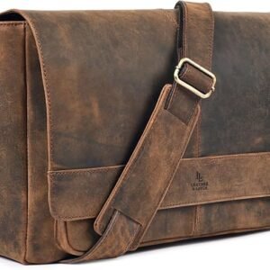 Men’s Canvas Messenger Bag – Brown