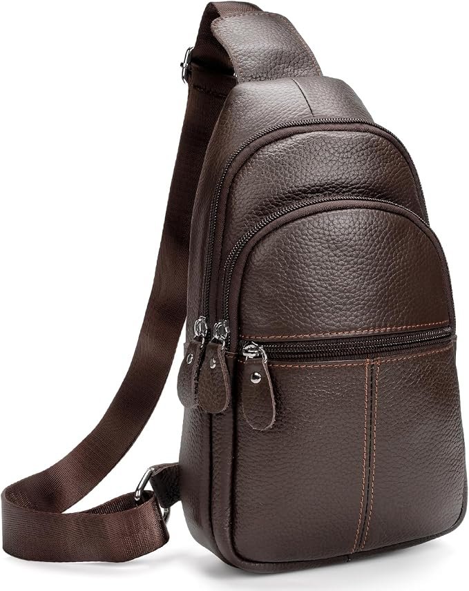 Men's Canvas Messenger Bag - Brown