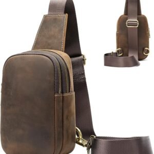 Men’s Bucket Crossbody Bag – Navy