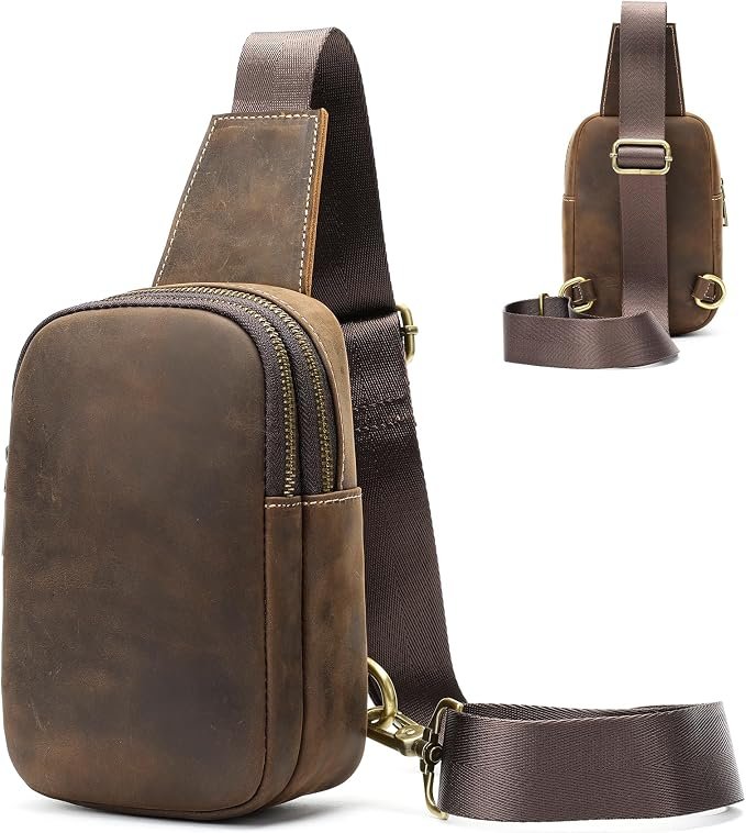 Men's Bucket Crossbody Bag - Charcoal
