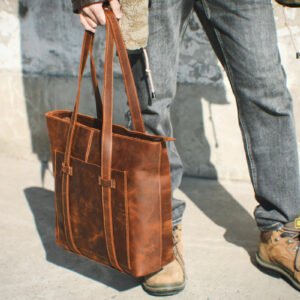 Men’s Structured Work Tote – Charcoal