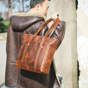 Men’s Structured Work Tote – Grey