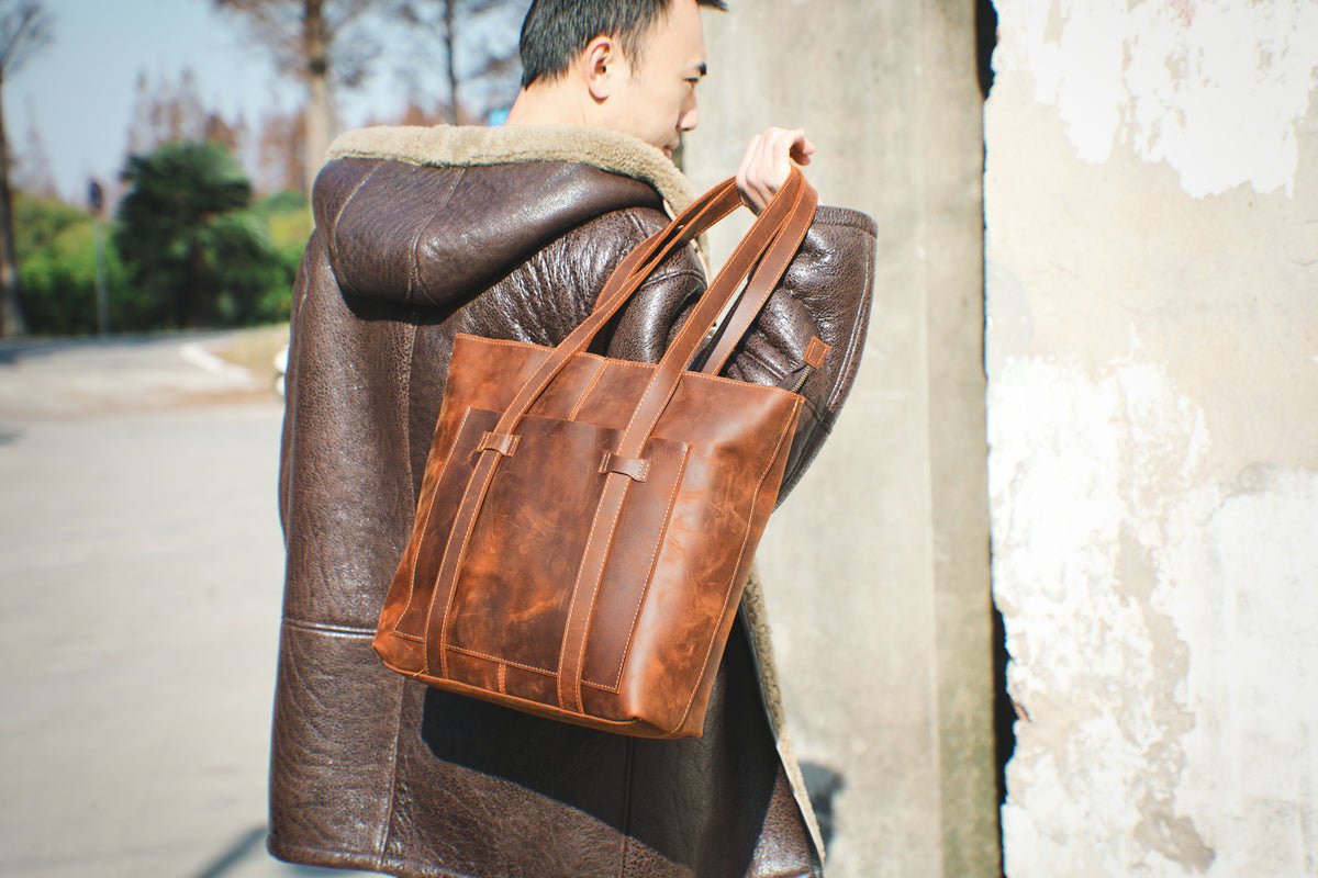 Men's Laptop Tote Bag - Black - Image 3