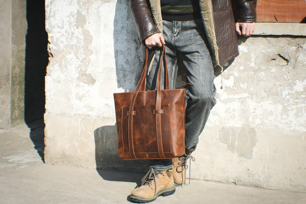 Men's Laptop Tote Bag - Black - Image 4